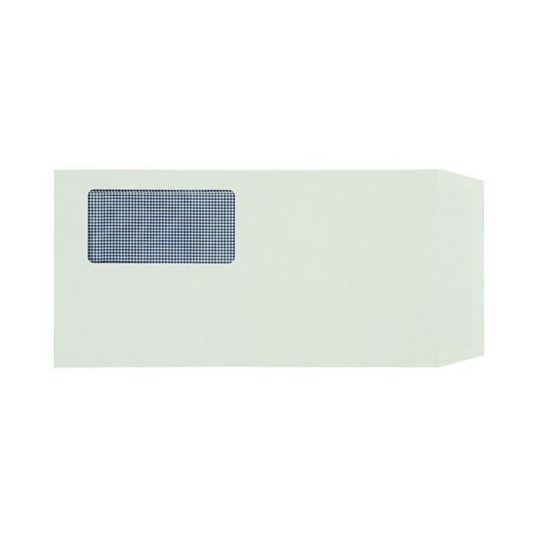 （まとめ） TANOSEE 窓付封筒 裏地紋付 ワンタッチテープ付 長3 80g／m2 グレー 1パック（100枚） 【×4セット】（代引不可）の通販は 6,562円