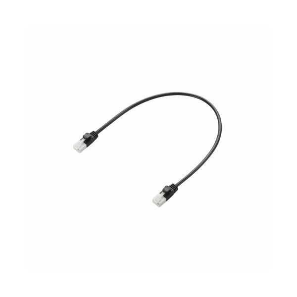 （まとめ）エレコム ツメ折れ防止短尺LANケーブル（Cat6準拠） LD-GPYTB／BK03【×10セット】（代引不可）