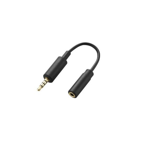 (まとめ)エレコム スマートフォン用テレビアンテナケーブル(10cm) MPA-35AT01BK【×5セット】（代引不可）の通販は