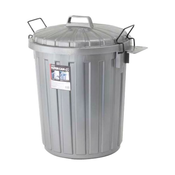 （まとめ） 岩崎工業 スーパーカン 丸型 45L L-112CTG 1台 【×3セット】（代引不可）