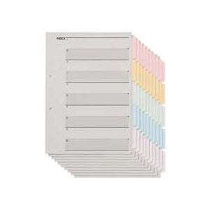 （まとめ） TANOSEE 見出しカード（エコノミータイプ） A4タテ 2穴 5色5山+扉紙 1セット（100組：10組×10パック） 【×2セット】（代引不可）