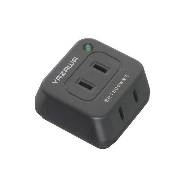 (まとめ)YAZAWA 強力雷ガード付トリプルタップ Y02THK300BK【×5セット】（代引不可）