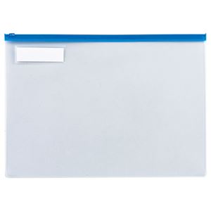 （まとめ） TANOSEE クリヤーケース（クリアケース） B4ヨコ 青 1枚 【×20セット】（代引不可）