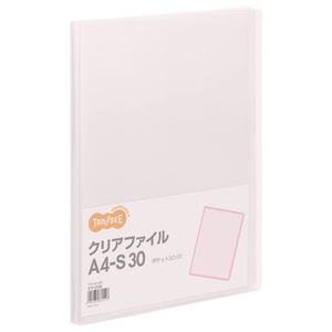 （まとめ） TANOSEE クリアファイル A4タテ 30ポケット 背幅17mm ピンク 1冊 【×30セット】（代引不可） 7,607円