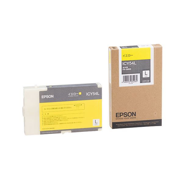 まとめ） エプソン EPSON インクカートリッジ イエロー ICY54L 1個