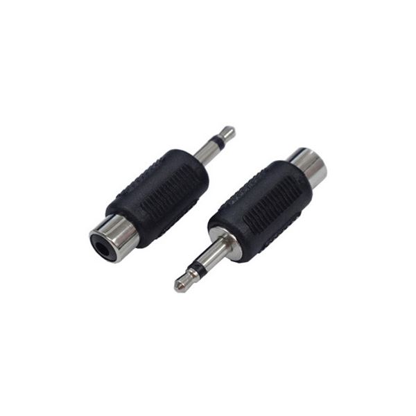 （まとめ）変換名人 AVプラグ RCA（メス） to 3.5mm（オス）モノラル AV／RCAJ-35PM（2P）【×20セット】（代引不可）