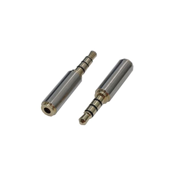（まとめ）変換名人 AVプラグ 2.5mm（メス） to 3.5mm（オス）4極 AV／25J-35PT【×20セット】（代引不可）