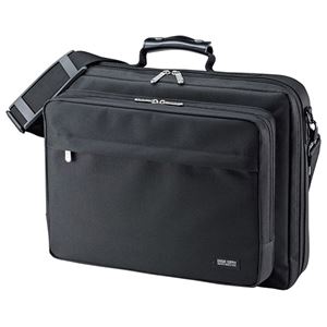 （まとめ） サンワサプライ PCキャリングバッグ 15.6型ワイド対応 ブラック BAG-U54BK2 1個 【×2セット】（代引不可）