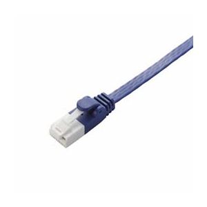 （まとめ）エレコム ツメ折れ防止フラットLANケーブル（Cat6A） LD-GFAT／BM20【×5セット】（代引不可）