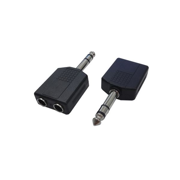 （まとめ）変換名人 AVプラグ 6.5（メス）2P to 6.5mm（オス）ステレオ AV／652J-65PS（2P）【×20セット】（代引不可）
