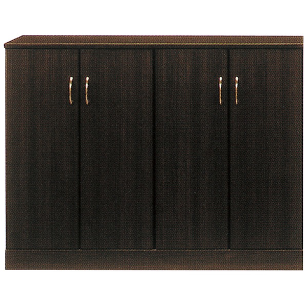 ローシューズボックス(下駄箱) 幅120cm×奥行38cm×高さ92cm 日本製 ブラック【完成品】【開梱設置】（代引不可）