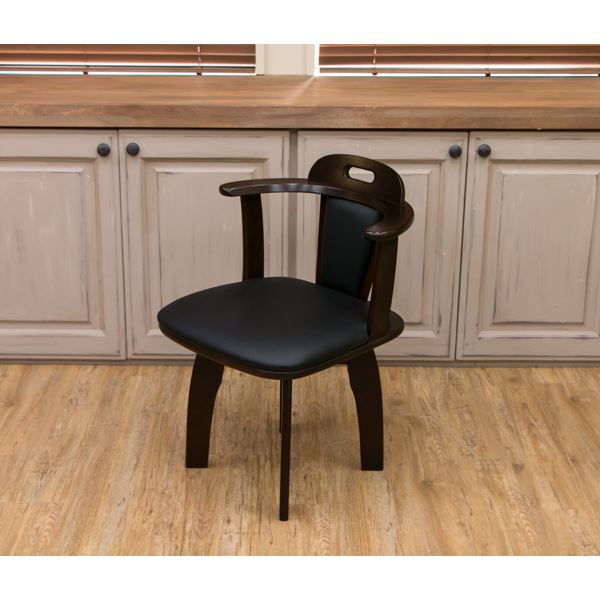 KELLY回転式チェア2脚入りDBR