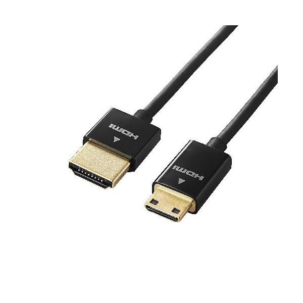 （まとめ）エレコム イーサネット対応スーパースリムHDMIケーブル（A-C） CAC-HD14SSM15BK【×2セット】（代引不可）の通販は