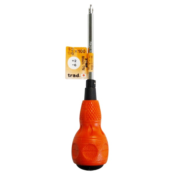 （業務用50個セット）TRAD 差替えパワードライバー/作業工具 【100】 日本製 NO.100W 〔業務用/DIY用品/日曜大工〕【×50セット】【送料無料】（代引不可）の通販は