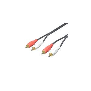 （まとめ）変換名人 オーディオケーブル（赤・白）1.8m RCA2-18G【×10セット】（代引不可）