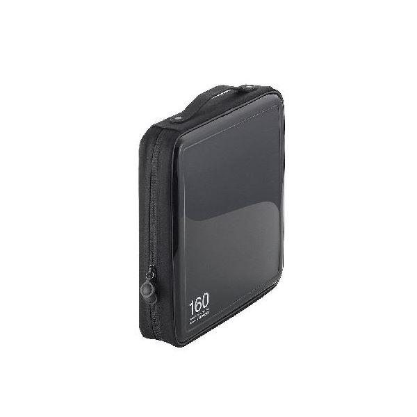 （まとめ）エレコム CD／DVDファスナーケース CCD-H160BK【×3セット】（代引不可）