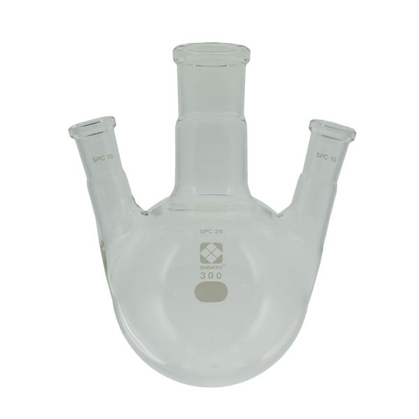 【柴田科学】SPC三口丸底フラスコ 300mL（代引不可）の通販は