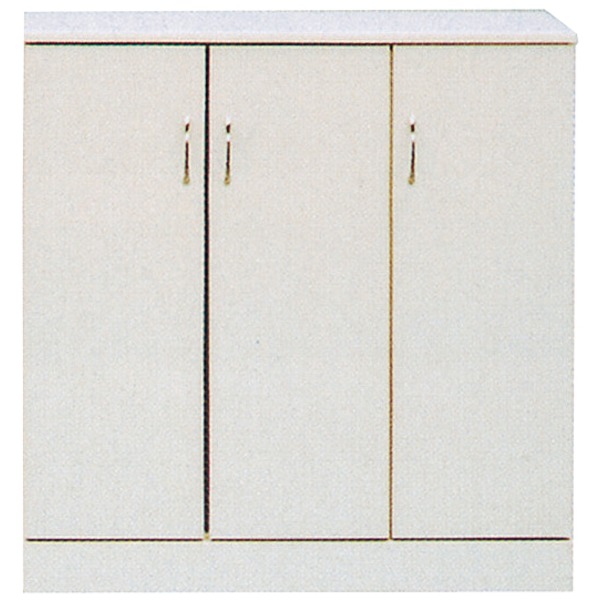 ローシューズボックス(下駄箱) 幅90cm×奥行38cm×高さ92cm 日本製 ホワイト(白) 【完成品】（代引不可）の通販は