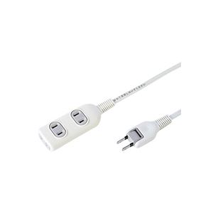 （まとめ） サンワサプライ タップ 2P・3個口 1.0m TAP-3W1N 1セット（5個） 【×2セット】（代引不可）