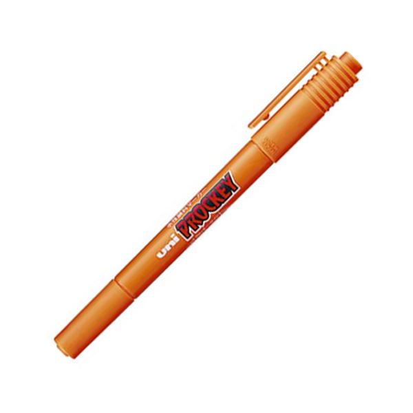 （まとめ） 三菱鉛筆 水性マーカー プロッキー 細字丸芯+極細 橙 PM120T.4 1本 【×50セット】（代引不可） 6,921円