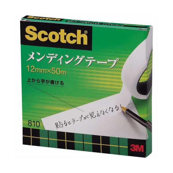 （まとめ） 3M スコッチ メンディングテープ 810 大巻 12mm×50m 紙箱入 810-3-12 1巻 【×5セット】（代引不可）の通販は