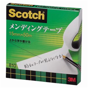 （まとめ） 3M スコッチ メンディングテープ 810 大巻 15mm×50m 紙箱入 810-3-15 1巻 【×5セット】（代引不可）