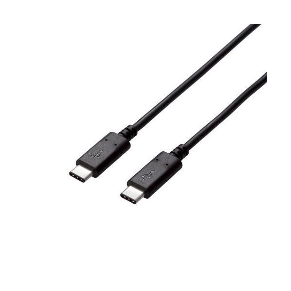 (まとめ)エレコム USB2.0ケーブル(Type-C-TypeC) U2C-CC5P15NBK【×2セット】（代引不可）