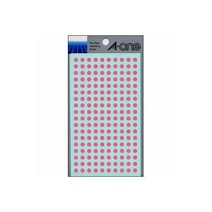 （業務用セット） エーワン カラーラベル 丸型5mm径 07068 桃 1P9シート（1800片）入 【×10セット】（代引不可）の通販は