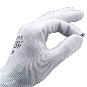 （まとめ） ショーワグローブ ニトリル背抜き手袋 組立グリップ S グレー NO.370-S 1双 【×15セット】（代引不可）