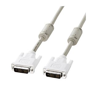 (まとめ)サンワサプライ DVIケーブル(シングルリンク、5m) KC-DVI-5K【×2セット】（代引不可）