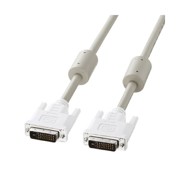 (まとめ)サンワサプライ DVIケーブル(デュアルリンク、1m) KC-DVI-DL1K【×2セット】（代引不可）