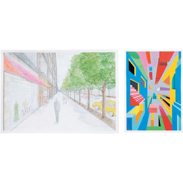 （まとめ）アーテック 一点透視シートB3（10枚組） 【×5セット】（代引不可）