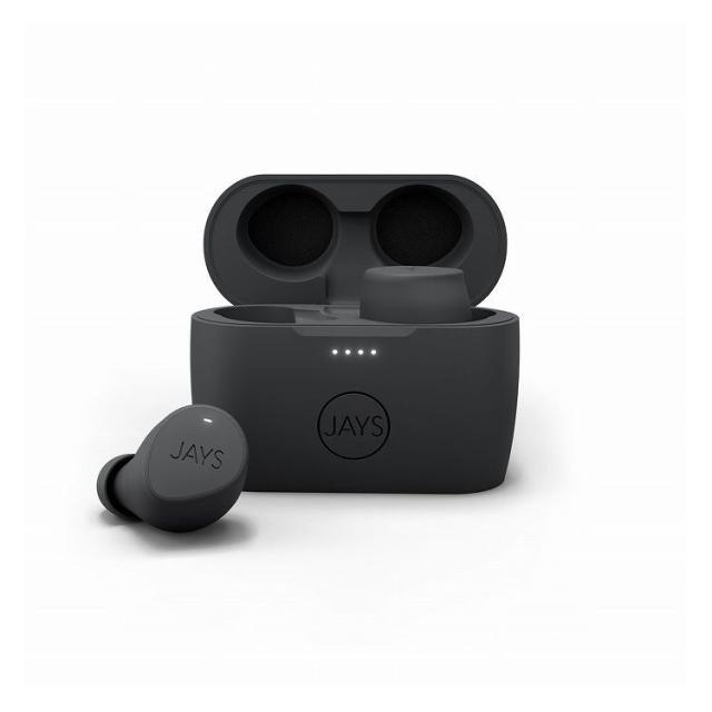 JAYS m-Five True Wirelessワイヤレスイヤホン Bluetooth 5.0 連続再生4.5時間 IPX5防滴 タッチ操作 グレー JS-MFTW-GY コンパクト【送料