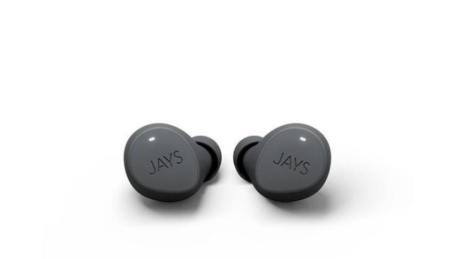 JAYS m-Five True Wirelessワイヤレスイヤホン Bluetooth 5.0 連続再生4.5時間 IPX5防滴 タッチ操作 グレー JS-MFTW-GY コンパクト【送料_2