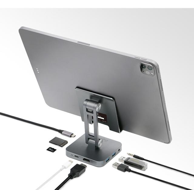 日本正規代理店 プリンストン 7in1 USB Type-C スタンド型ドッキングステーション( PD87W対応 / 4K出力 / マルチディスプレイ ) PUD-CDOC7ST【送料無料】