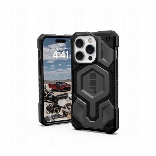 【日本正規代理店品】 URBAN ARMOR GEAR iPhone 14 Pro 6.1 2022対応 耐衝撃ケース MagSafe対応 MONARCH PRO ケブラーシルバー UAG-IPH22