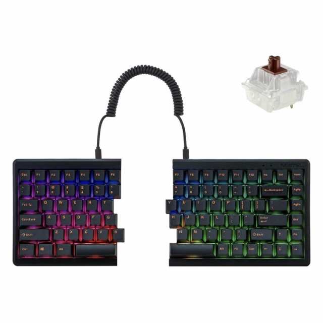 Barocco Mistel MD770 RGB (英語配列/茶軸) 左右分離型 有線式 メカニカルキーボード 【日本正規代理店品】 ML-MD770R-U-BR/BK キーボード【送料無料】の通販は