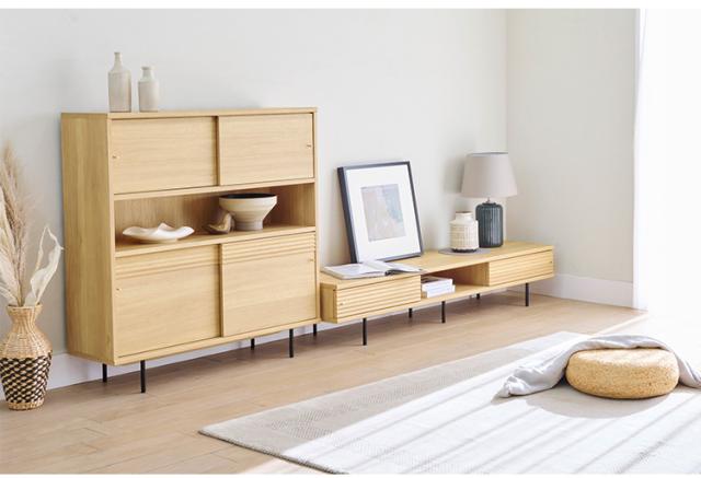 白井産業 テレビ台 幅176cm 高さ34cm 75V型対応 TVボード ローボード