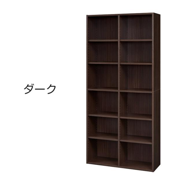フリーラック 幅84cm 高さ180cm ホワイト 白木目 本棚 シェルフ 文庫本 棚 コミック 収納 移動棚(代引不可)【送料無料】_2