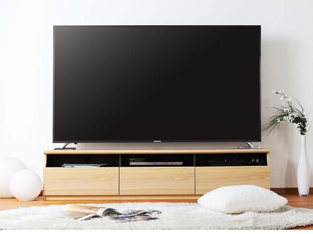 テレビ台 幅178cm 高さ40cm 75V型対応 シンプル 一人暮らし リビングボード TV台 TVボード 収納 フラップ扉 天然木 北欧 シンプル モダン ウォールナット おしゃれ家具 白井産業(代引不可)【送料無料】_5