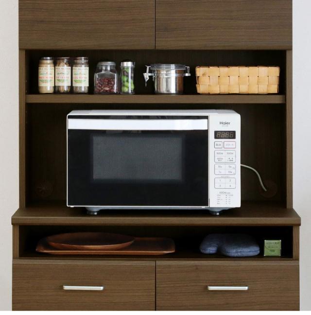 レンジ台 食器棚 幅78cm 高さ181cm ナチュラルブラウン キッチン 家電