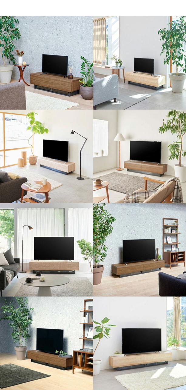 テレビ台 幅180cm 高さ36cm ナチュラルブラウン 75V型対応 木質感のあるローボード テレビボード 収納棚 ローテレビボード おしゃれ 一人暮らし テレビローボード テレビ置き おしゃれ【送料無料】_15