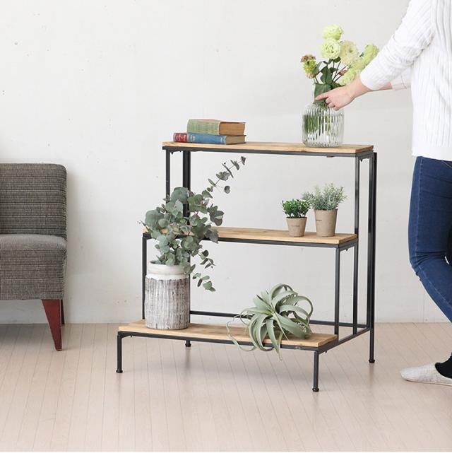 アイアン ラダーラック 3段 花台 ディスプレイ インダストリアル ビンテージ アイアン ラダーラック 3段 花台 ディスプレイ インダストリアル