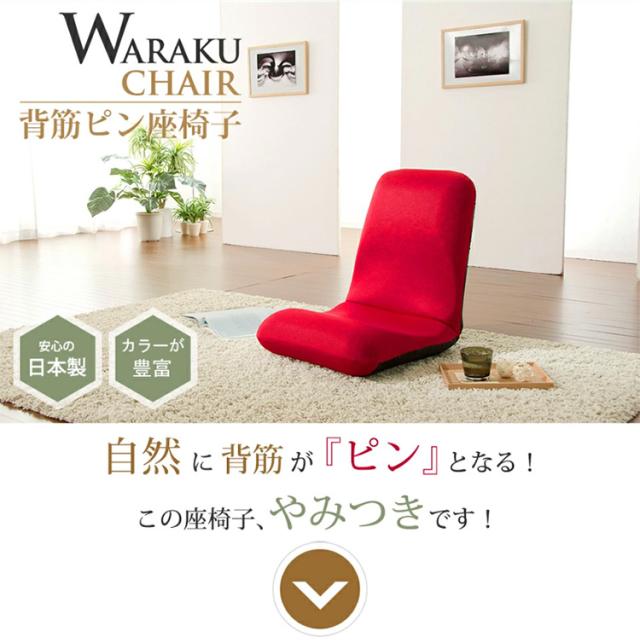 WARAKU 和楽チェア M【カバー付き】２脚セット 日本製 座椅子 日本製 座椅子 和楽チェア M 9色対応の通販情報 - 家具通販の