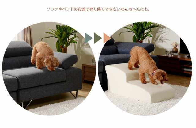 ドッグステップ 2段 奥行き80cm 段差 ペット用階段 スロープ 犬用 犬