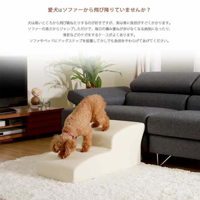 ドッグステップ 2段 奥行き80cm 段差 ペット用階段 スロープ 犬用 犬