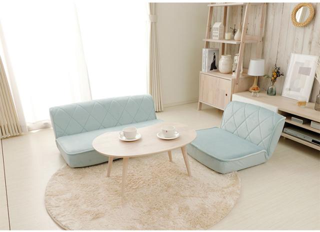 座椅子 女子 ロータイプ 2人掛け 日本製 ソファ ローソファー フロアソファ おしゃれ かわいい インテリア エレガント ロースタイル 一人暮らし 女性 二人掛け 2P コンパクト 大人かわいい リラックス(代引不可)【送料無料】