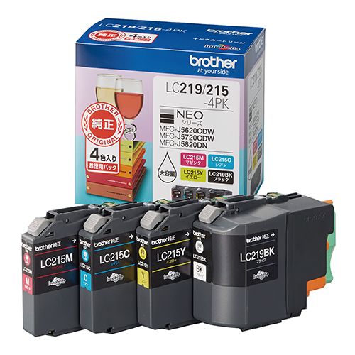 ブラザー工業 インクカートリッジ LC219/215-4PK (LC219/215-4PK)(代引不可)【送料無料】の通販は