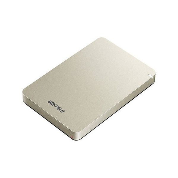 バッファロー USB3.1(Gen.1)対応 耐衝撃ポータブルHDD 1TB ゴールド HD-PGF1.0U3-GLA(代引不可)【送料無料】