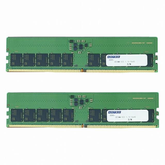 アドテック DDR5-5600 UDIMM ECC 16GBx2枚 1Rx8 ADS5600D-E16GSBW(代引不可)【送料無料】